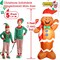 5 Feet Christmas Inflatable Gingerbread Man Yard Decoration Giant Build-in Lighted Inflatable Christmas Gingerbread Man Garden Lawn Yard Decor with Built in Fan and Anchor Ropes…